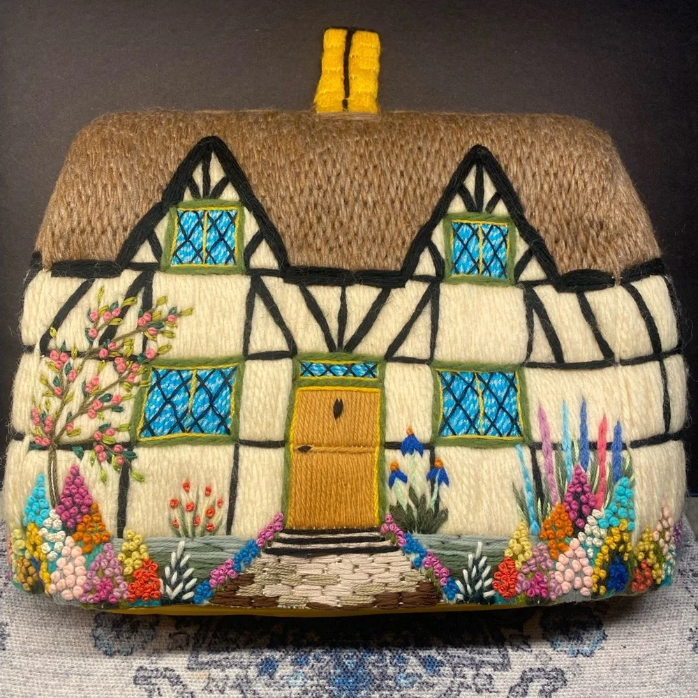 Beautiful Handcrafted Embroidered Vintage Tea Cosy.
